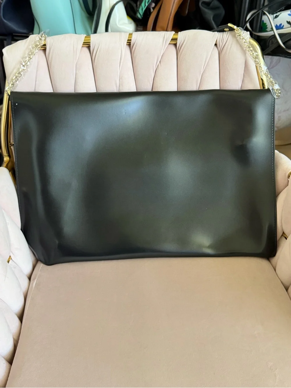 Glass Ladder & Co. The Hepburn Black Vegan Leather Laptop Bag / Document Holder